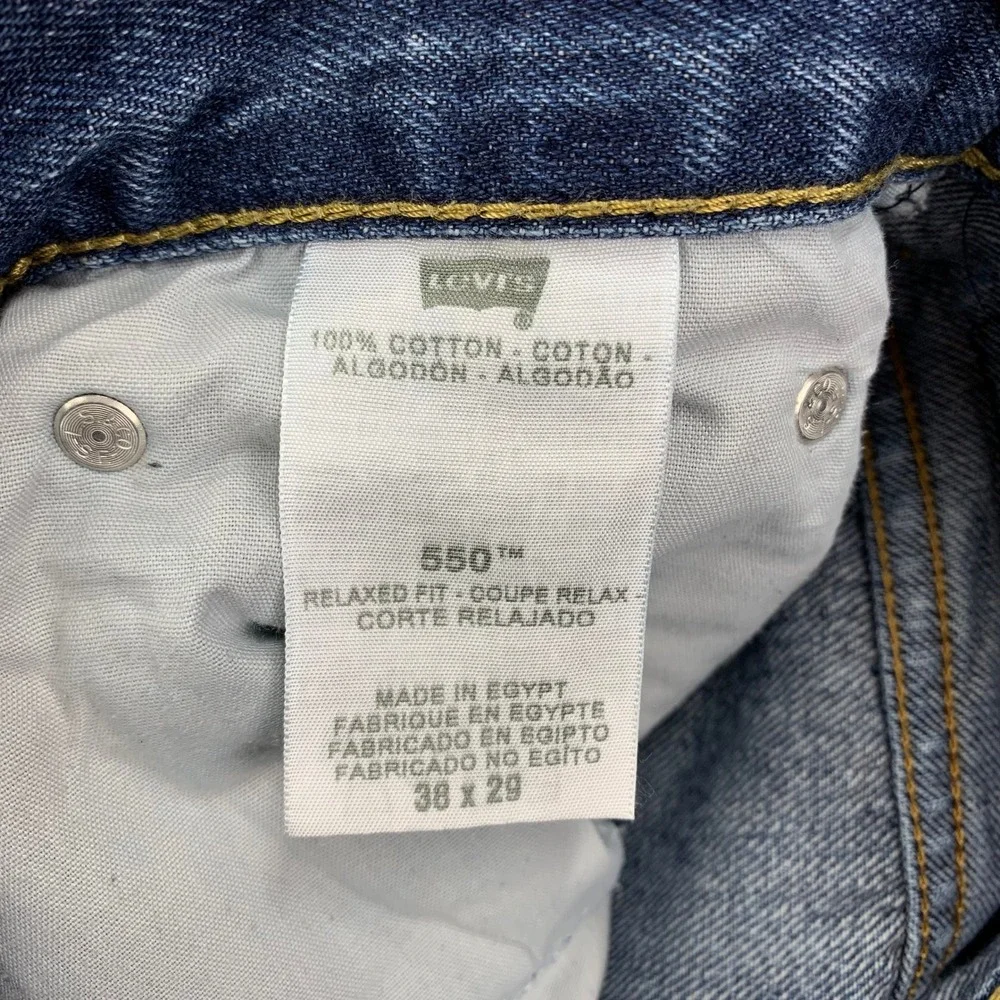 Vintage Levis 550 Men's 38x29‎ Blue Y2K Relaxed Fit Loose 100% Cotton